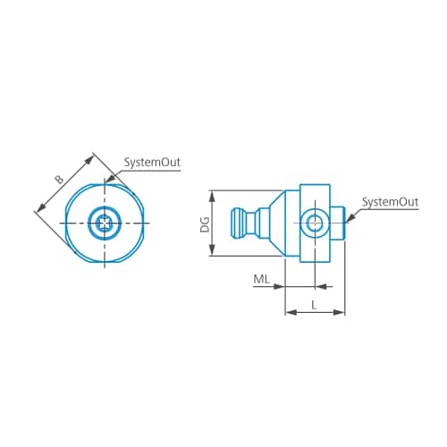 Cube, with cone adapter, 4 sided M3 product photo