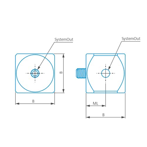 Cube, M5 Titanium 15 mm with removeable screw product photo