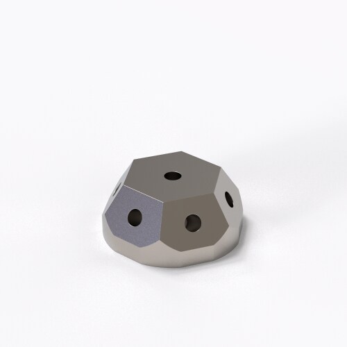 Cube, M5 6 sided, 30 &deg; incline, Titanium product photo Back View L