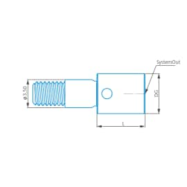 Clamping Screw with female thread, M3 XXT product photo