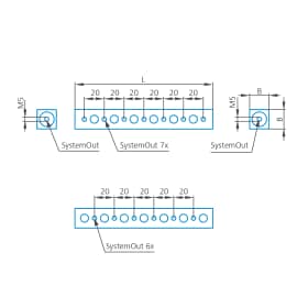 Multiple holder-28x-M5-L140 product photo